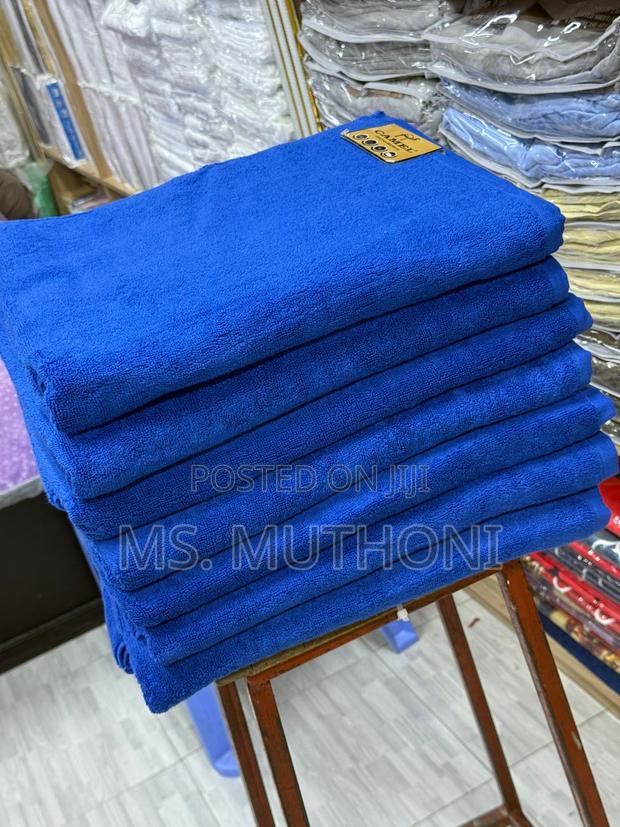 Ultra-Soft, Highly Absorbent, and Durable. Blue Large Towels - main view