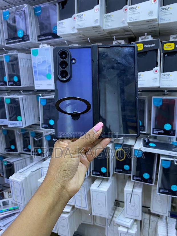 Samsung Galaxy Fold 7 Xundd Shockproof Clear Back Cover With Stand - main view