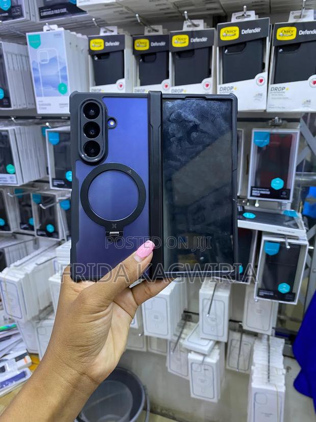 Samsung Galaxy Fold 7 Xundd Shockproof Clear Back Cover With Stand - thumbnail 2