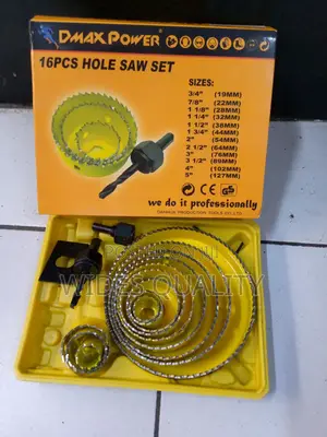 Dmax Power 16-Piece Hole Saw Set.