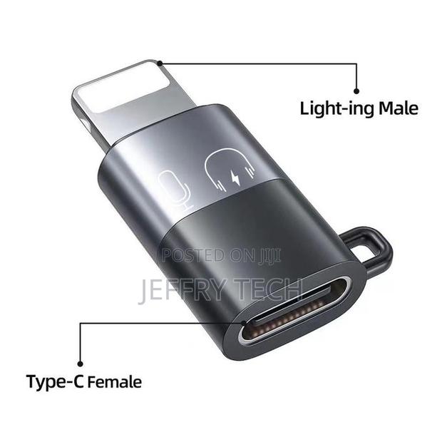 Usb-C to Lightning Otg Audio Adapter for Mic and Phone