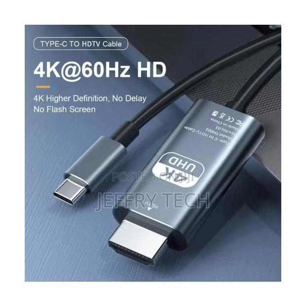 Usb Type-C to Hdmi Adapter Cable – 60hz Screen Mirroring for iPhone - thumbnail 3