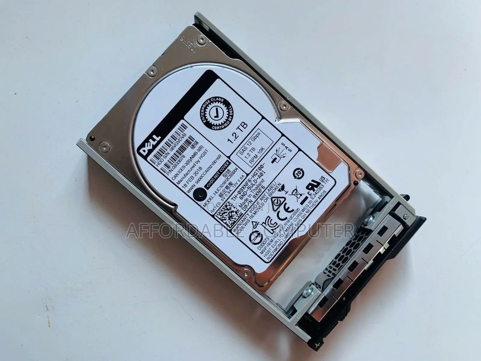 Dell 00kv02 1.2tb 12g 2.5" Sas HDD Gen14 Caddy Dxd9h