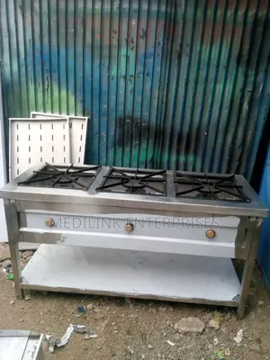 Stainless Steel Commercial 3-Burner Cooker
