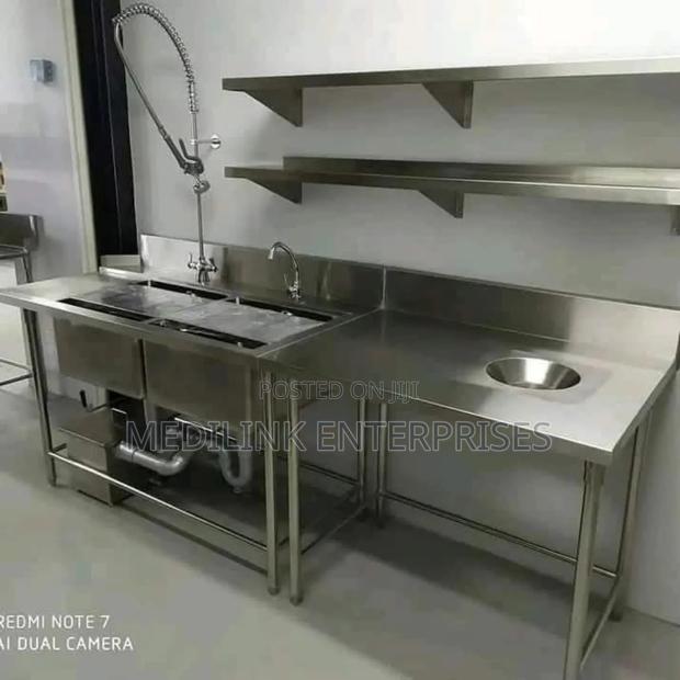 Stainless Kitchen Racks Installation - main view