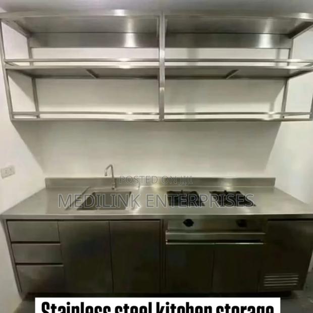 Stainless Racks on the Wall Installed 5ft