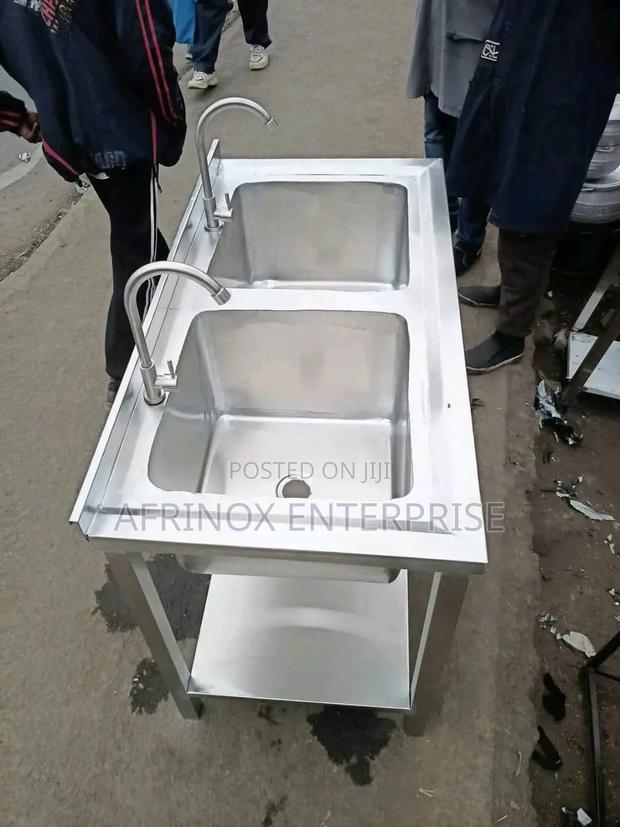 Stainless Steel Kitchen Sink, Double Bowl Sink - main view