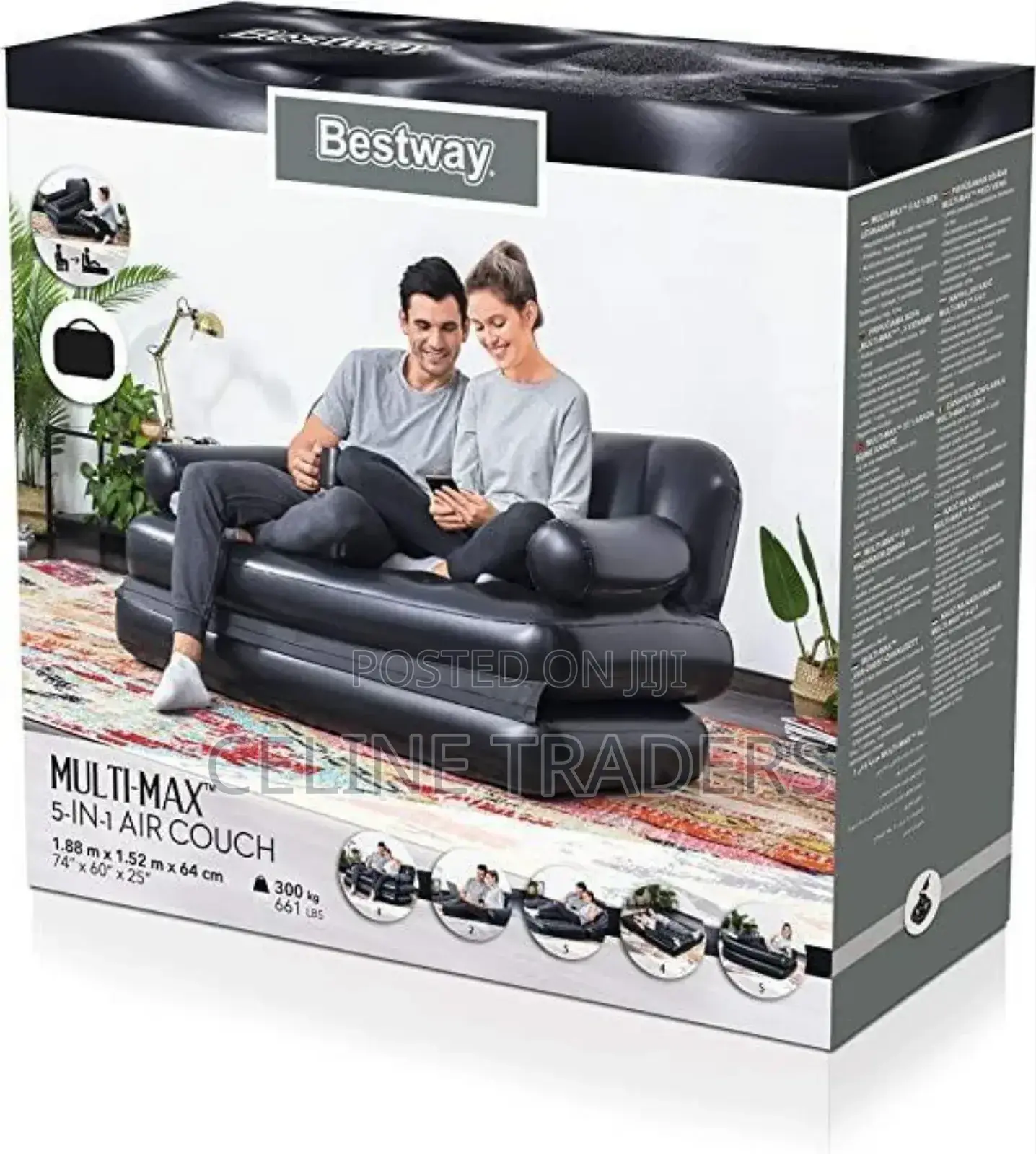 *Inflatable Sofa Bed With Manual Pump