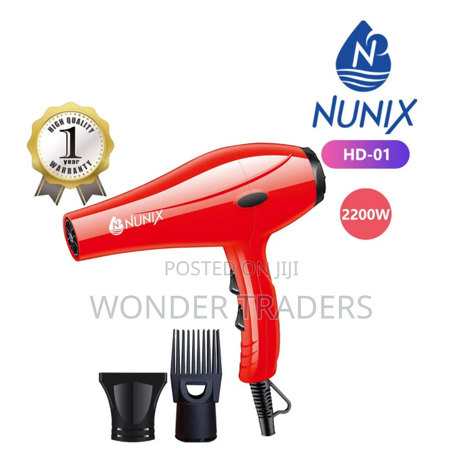 Professional Hair Dryer , Nunix Hd-01 220watts