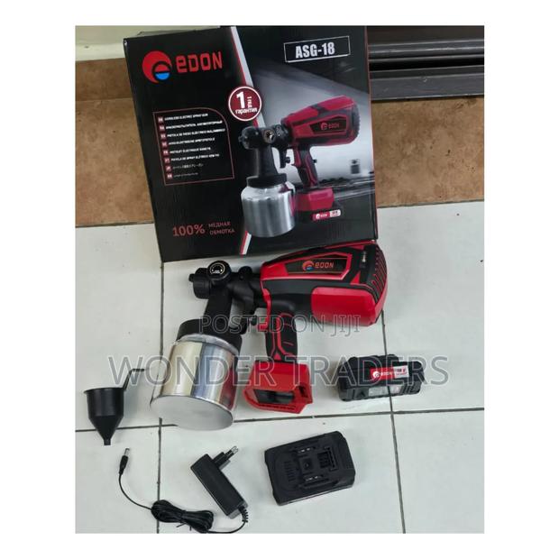 Edon 18v Original Spraygun
With Metalic Tank 750ml
2 Batteries