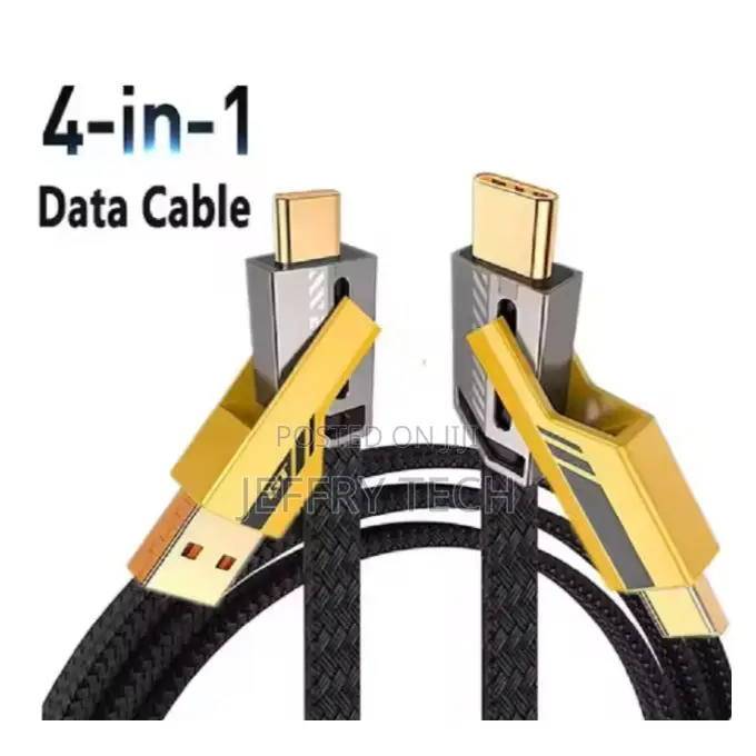 4 in 1 Pd 65w Fast Charging Usb Cable Aluminum Alloy Type C to Usb C