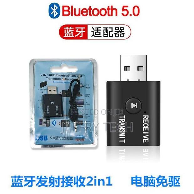 Bluetooth 5.0 Usb Wireless Adapter – 2-in-1 Audio Transmitter Rec - thumbnail 2