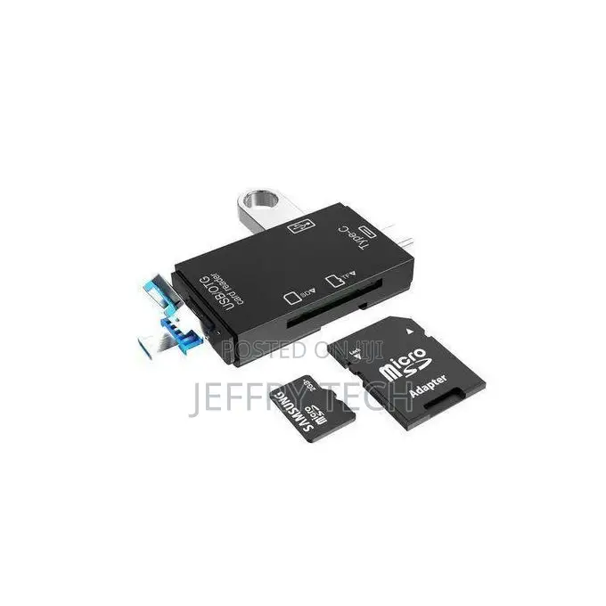 6 in 1 Card Reader Otg Type-C Sd Card Reader Flash Drive