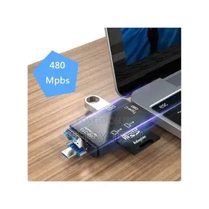 6 in 1 Card Reader Otg Type-C Sd Card Reader Flash Drive