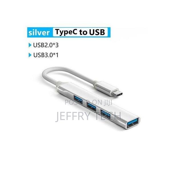 4 Port Usb 3.0 Hub High Speed Usb-C Type C Splitter 5gbps Computer Mac - main view