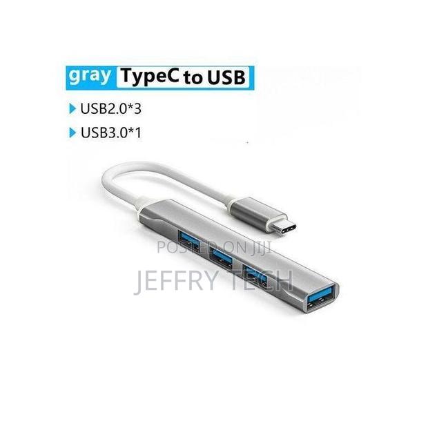 4 Port Usb 3.0 Hub High Speed Usb-C Type C Splitter 5gbps Computer Mac - thumbnail 3