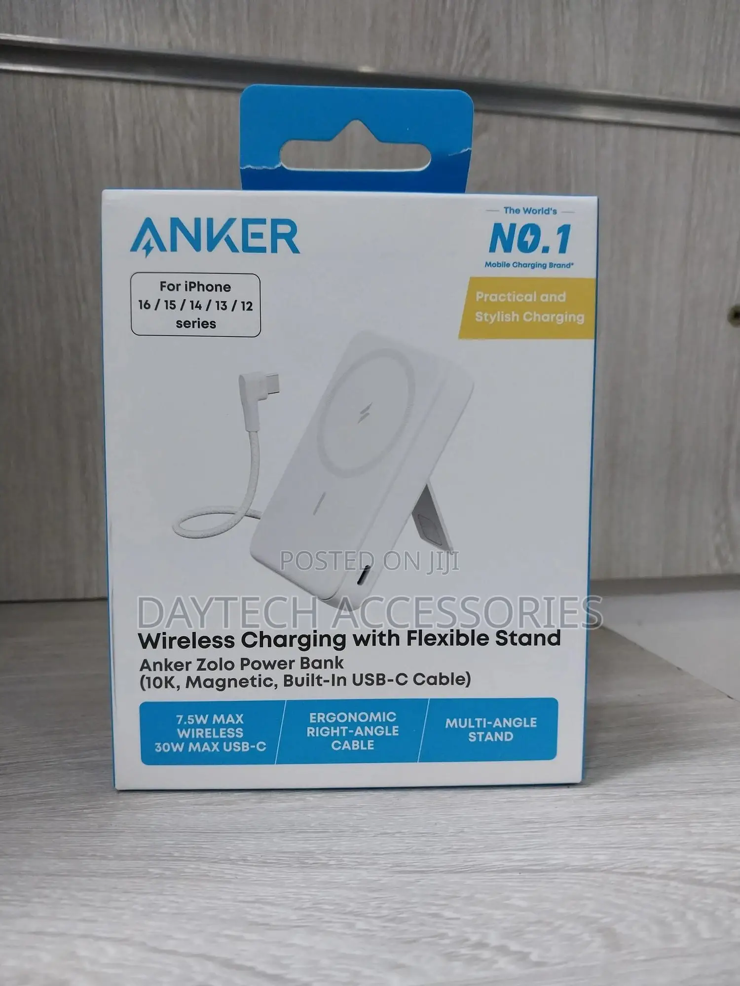 The Anker Zolo Power Bank (, Magnetic, Built-in Usb-C Cable)