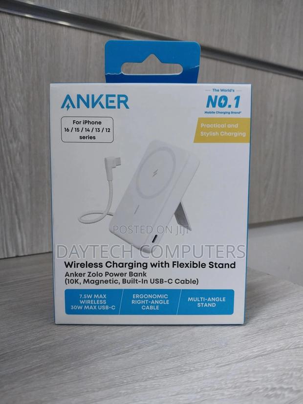 Anker Zolo Magnetic Power Bank ,30w,Built-in Usb-C Cable A1685h11.