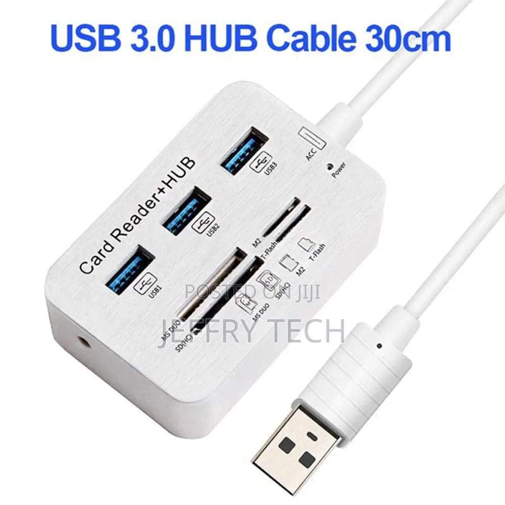 7 in 1 Usb 3.0 3.1 and 3 Ports Usb Hub Combo Ms/ M2/ Sd/Tf Card Reader