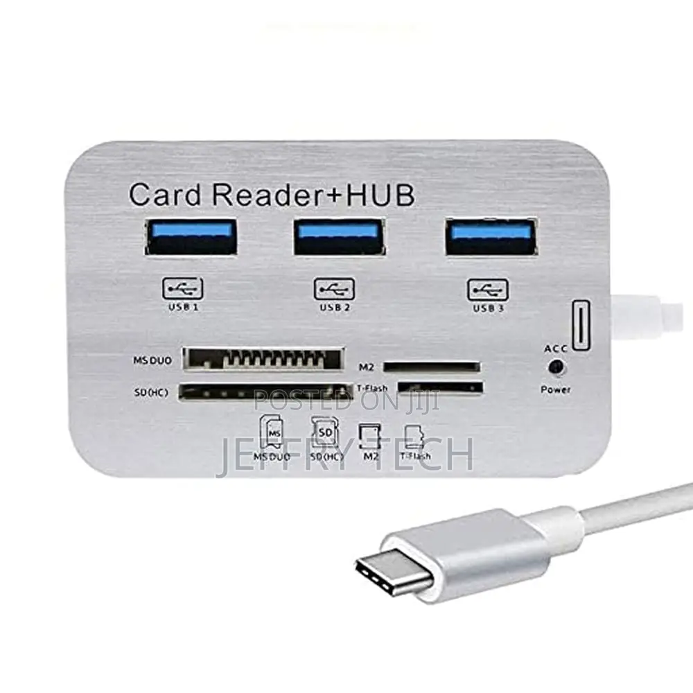 7 in 1 Type C Combo Card Reader Hub, Upto 10 GBPS Ultra Fast Speed, F