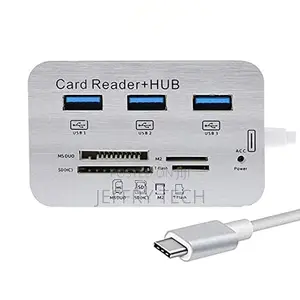 7 in 1 Type C Combo Card Reader Hub, Upto 10 GBPS Ultra Fast Speed, F