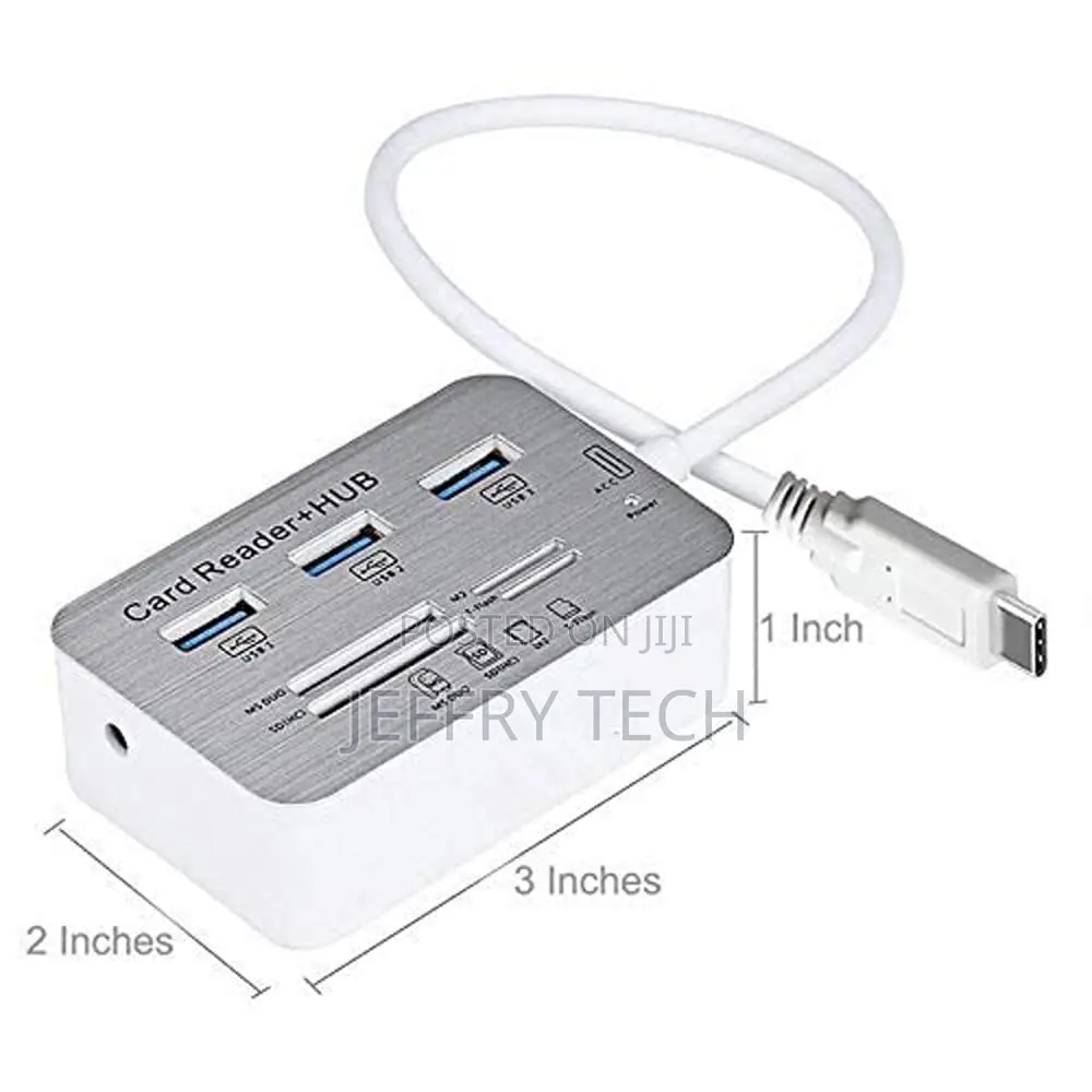 7 in 1 Type C Combo Card Reader Hub, Upto 10 GBPS Ultra Fast Speed, F