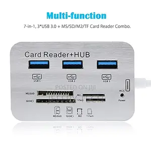 7 in 1 Type C Combo Card Reader Hub, Upto 10 GBPS Ultra Fast Speed, F