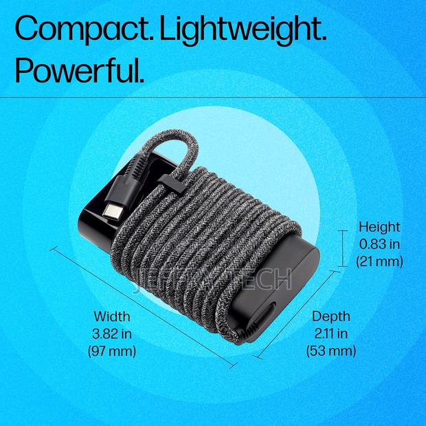 Hp Usb-C 65w Laptop Charger, 65w, Type-C Usb, Ac Adapter (671r2aa) - thumbnail 2