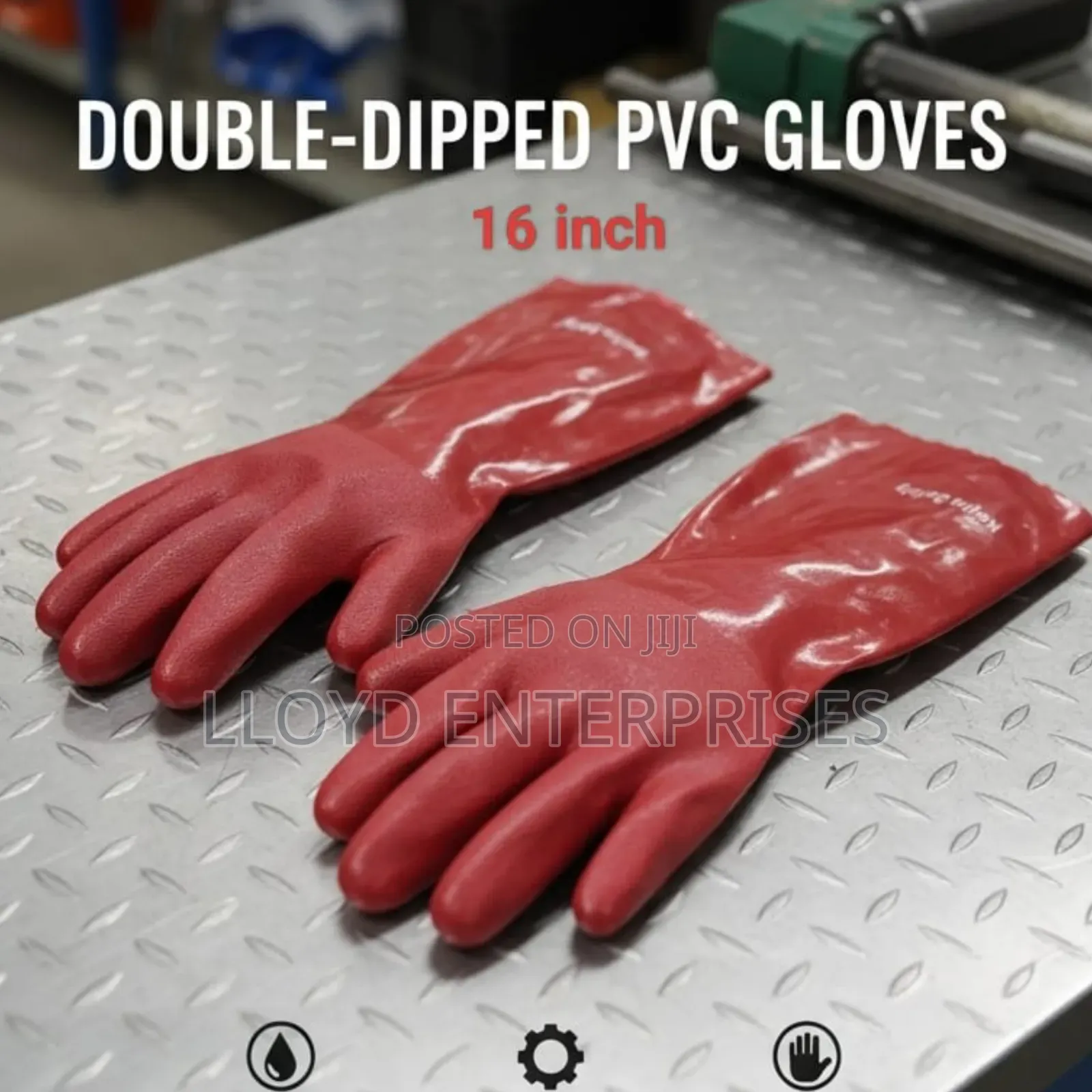 16inch Double Dipped Pvc Gloves