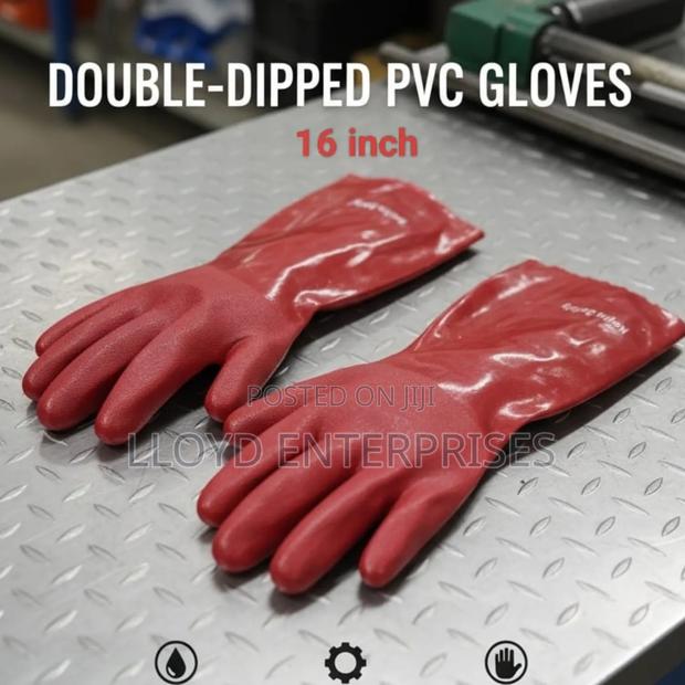 16inch Double Dipped Pvc Gloves - main view