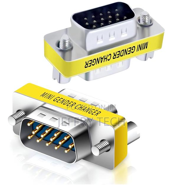 Vga Svga Hd15 Male to Male Mini Gender Changer Coupler Adapter