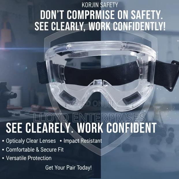 Korjin Clear Safety Googles - main view