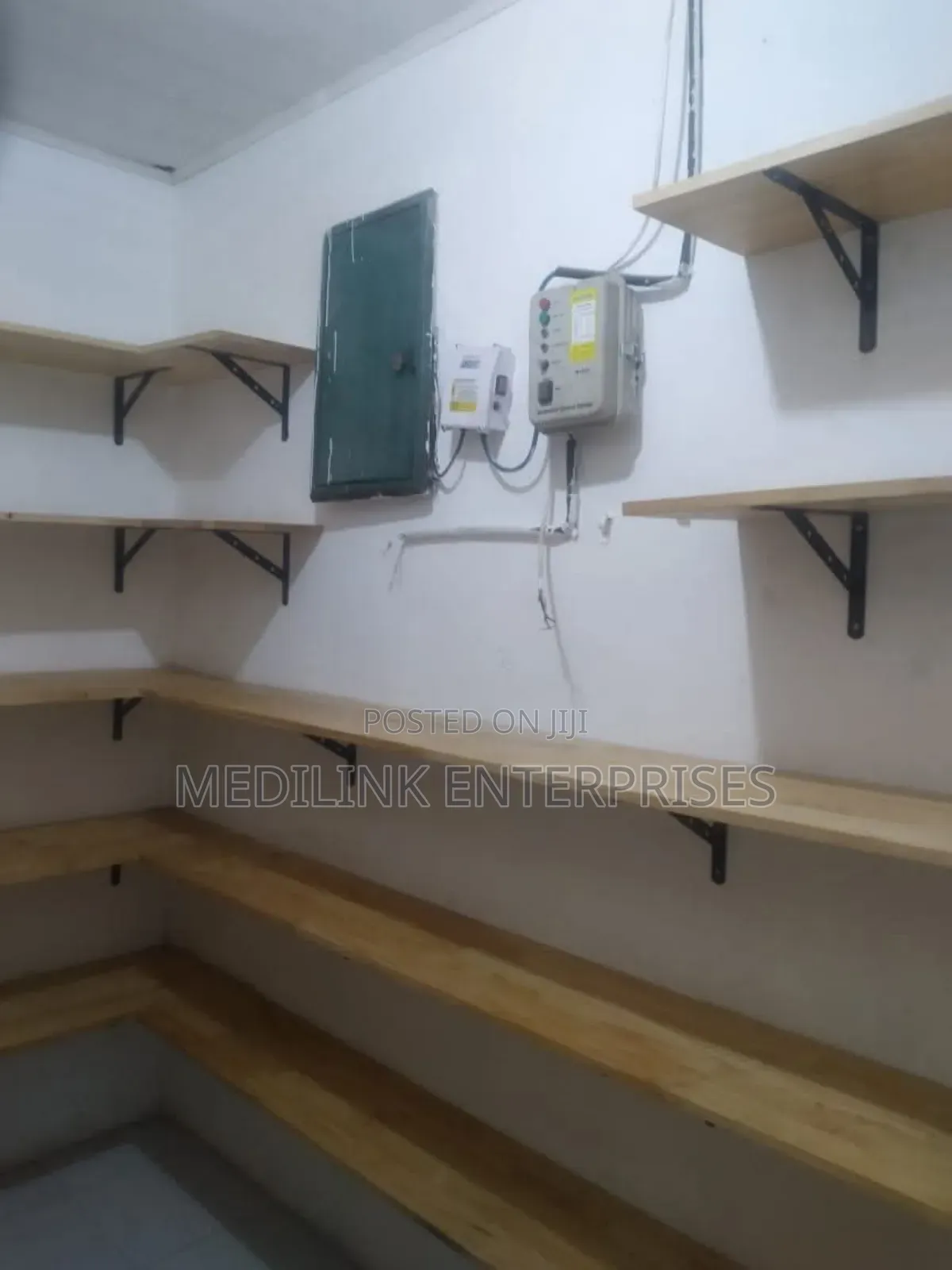 Wooden Metallic Indoor Shelving