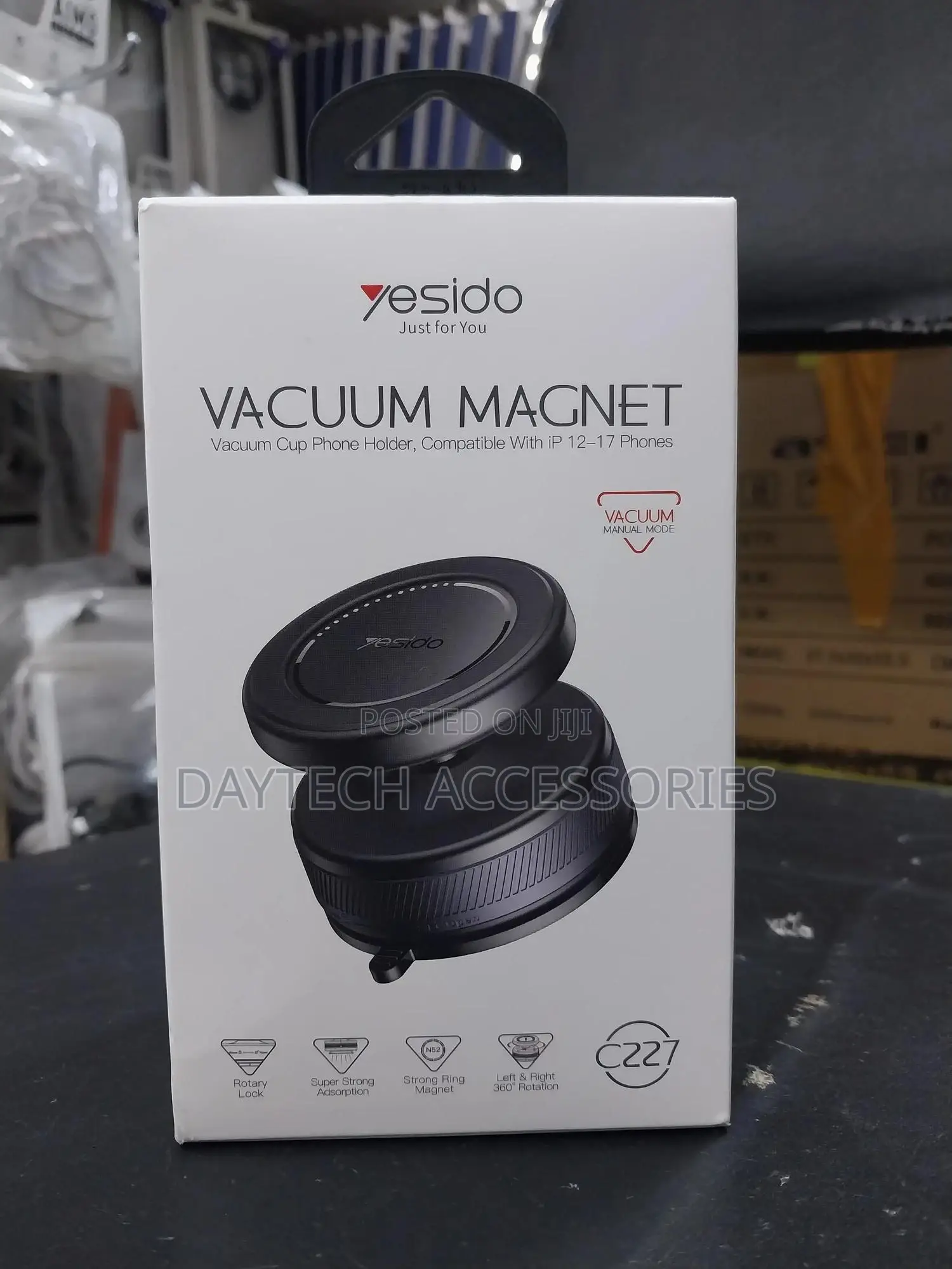 Yesido C227 Magnetic Car Phone Holder, 360° Rotating Dashboard Mount