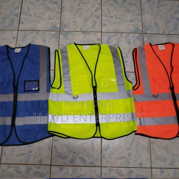 Blue, Green, Orange Reflective Jackets With Pockets - main view