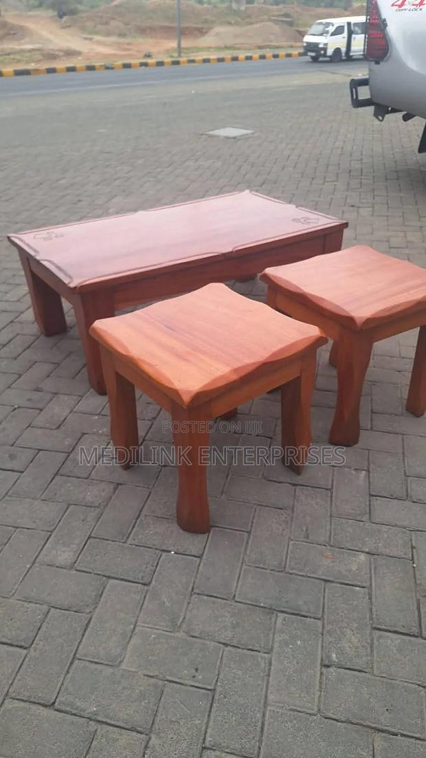 Mahogany Crafted Coffee Table Stools