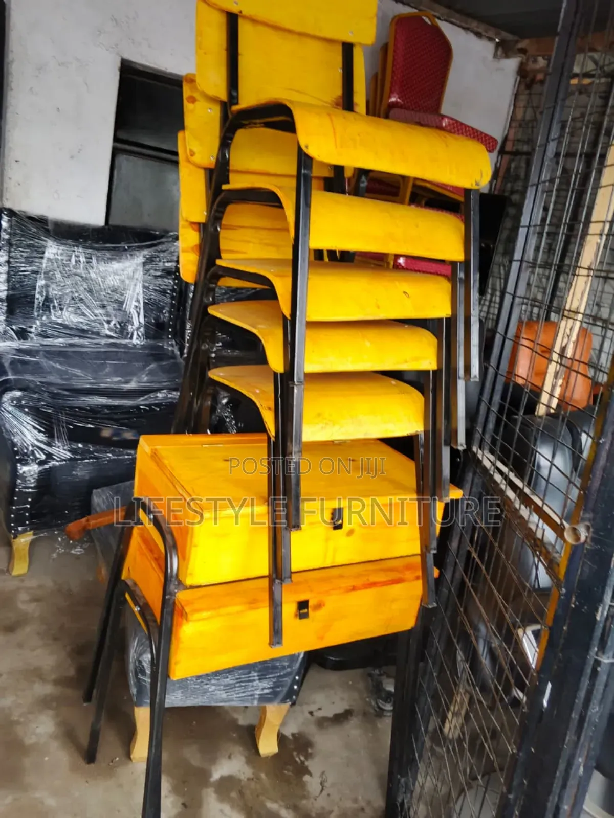 School Lockers And Chairs