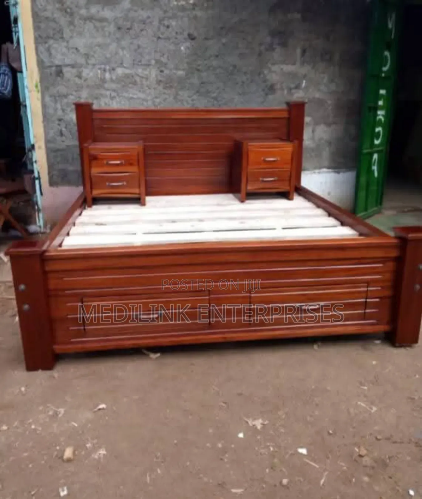 Queen Sized Mahogany Crafted Beds