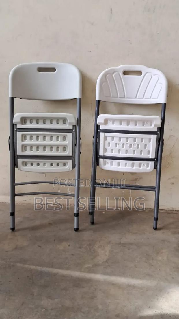 White Foldable Chair - main view