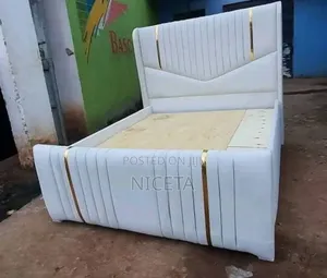 Just a Very Classy 5by6 Bed White Leather