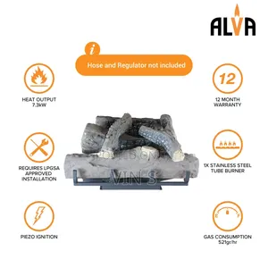 Alva Log Fireplace Gas Patio Heaters_ Lòg Fìreplace Găs Pàtio Hèaters