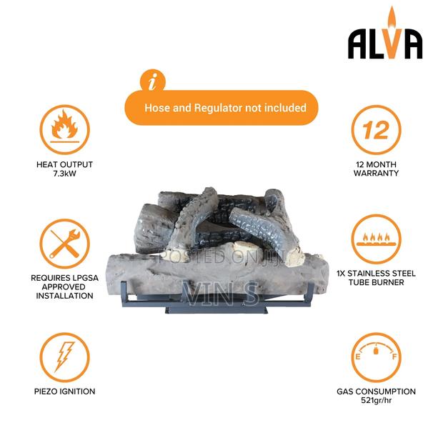 Alva Log Fireplace Gas Patio Heaters_ Lòg Fìreplace Găs Pàtio Hèaters