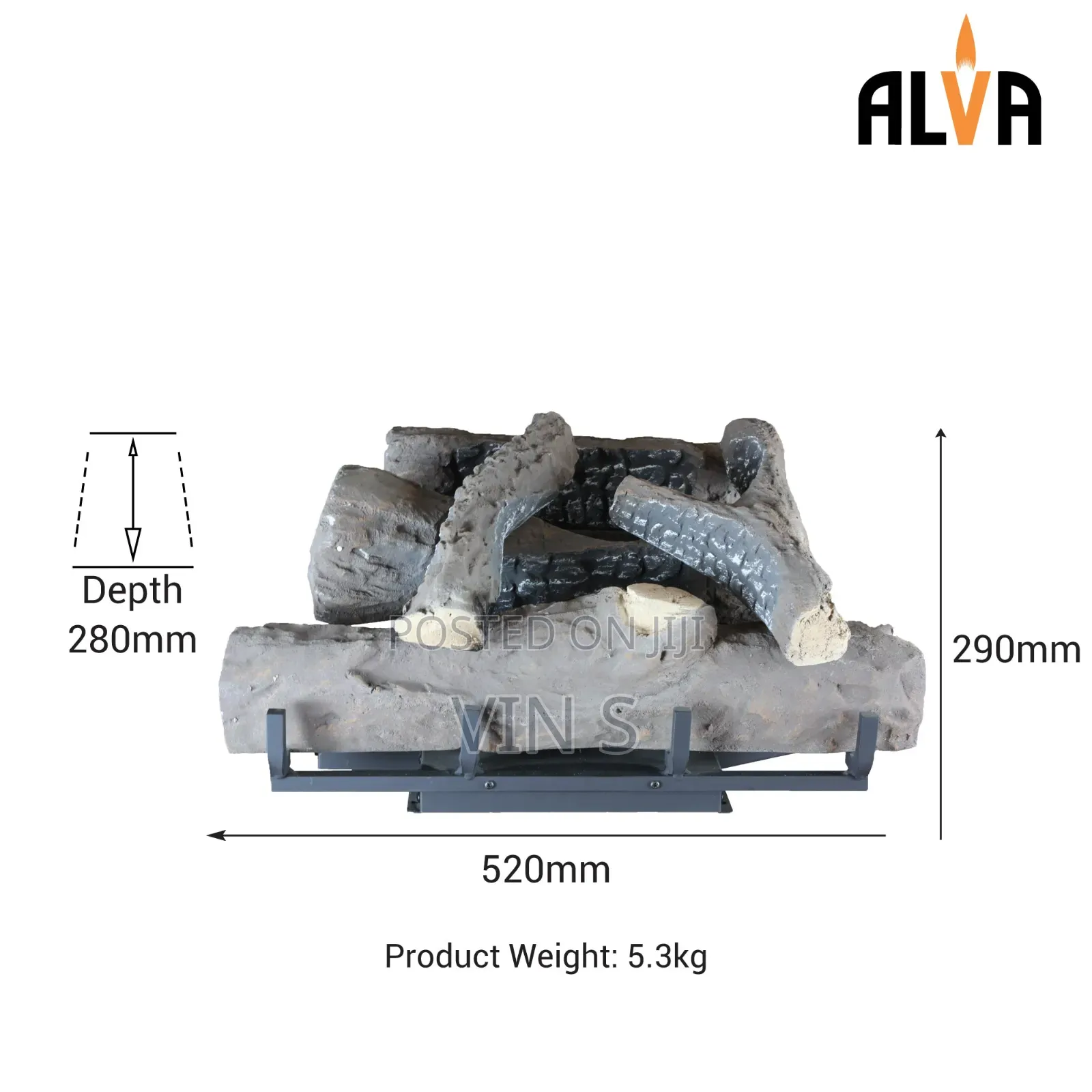 Alva Log Fireplace Gas Room Heater* Alvâ Firėplace Găs Rôom Heatèr/