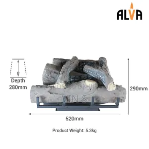 Alva Log Fireplace Gas Room Heater* Alvâ Firėplace Găs Rôom Heatèr/