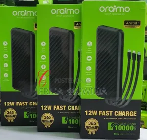 Oraimo 10000mah Powerbank With 12w Fast Charge