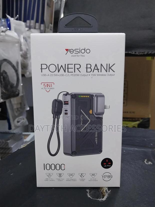 Yesido 10000mah 22.5w Fast Charging Ac+Dc Dual-Mode Power Bank