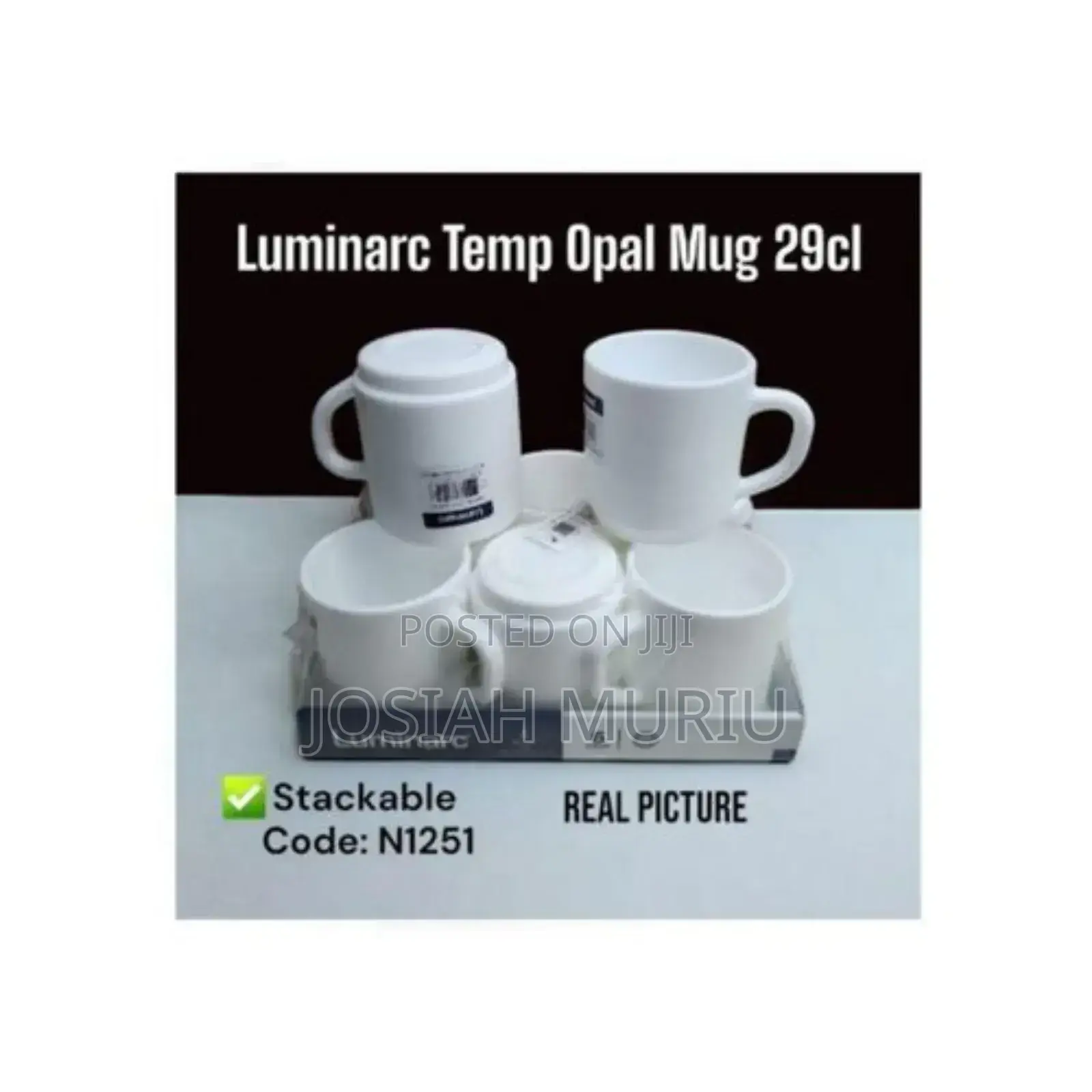 *Set of 6 Luminarc 29cl Cups 