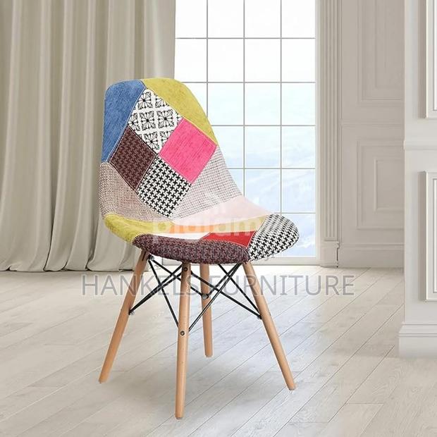 Eames Patchwork Chair – Stylish Colorful Accent Seat - main view