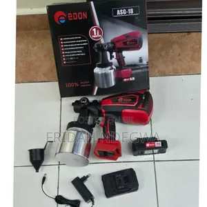 Edon 18v Original Spraygun 
With Metalic Tank 750ml
2 Batteries