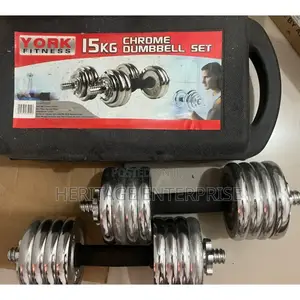 Chrome Dumbells Set Fitness 15kg